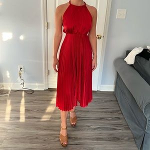 Pleated Midi Dress